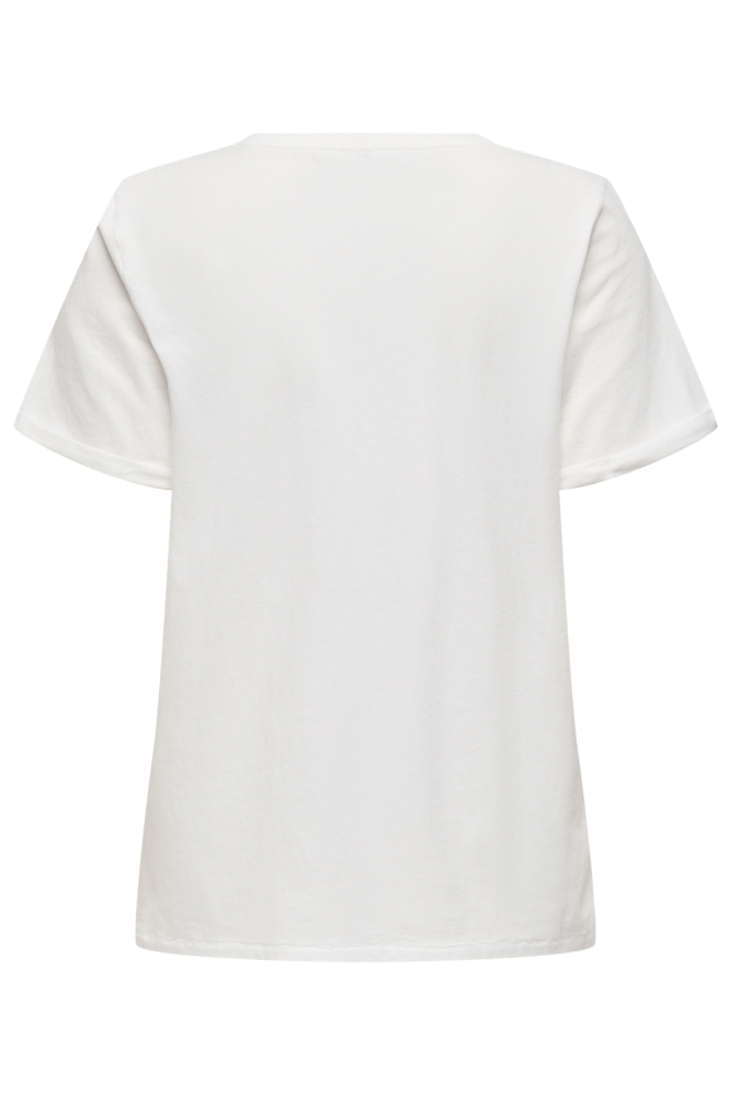 Only witte dames t-shirt | Achteraanzicht