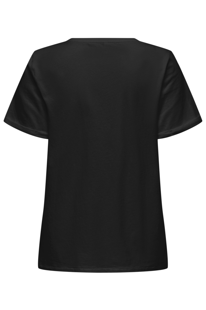 Only zwarte dames t-shirt | Achteraanzicht