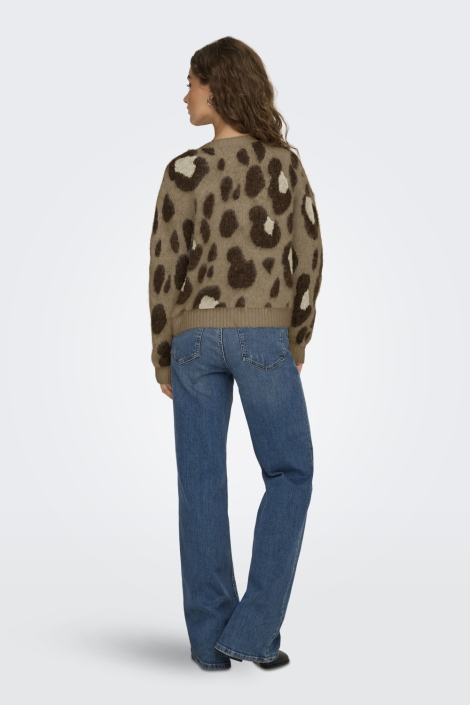 Only camel dames vest | Model achteraanzicht