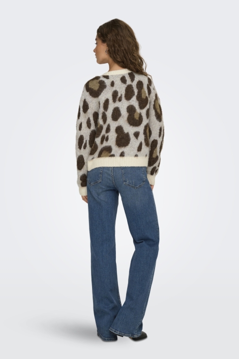 Only ecru dames vest | Model achteraanzicht