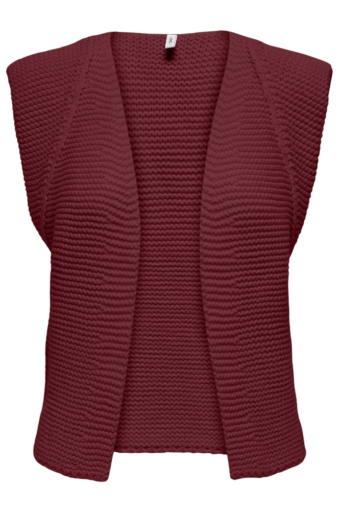 Only bordeaux dames gilet | Vooraanzicht