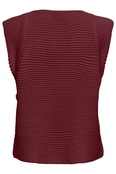 Only bordeaux dames gilet | Achteraanzicht