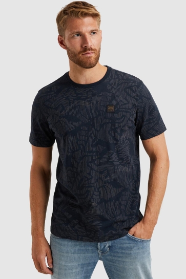 PME legend short sleeve r-neck slub jersey ao Blauw