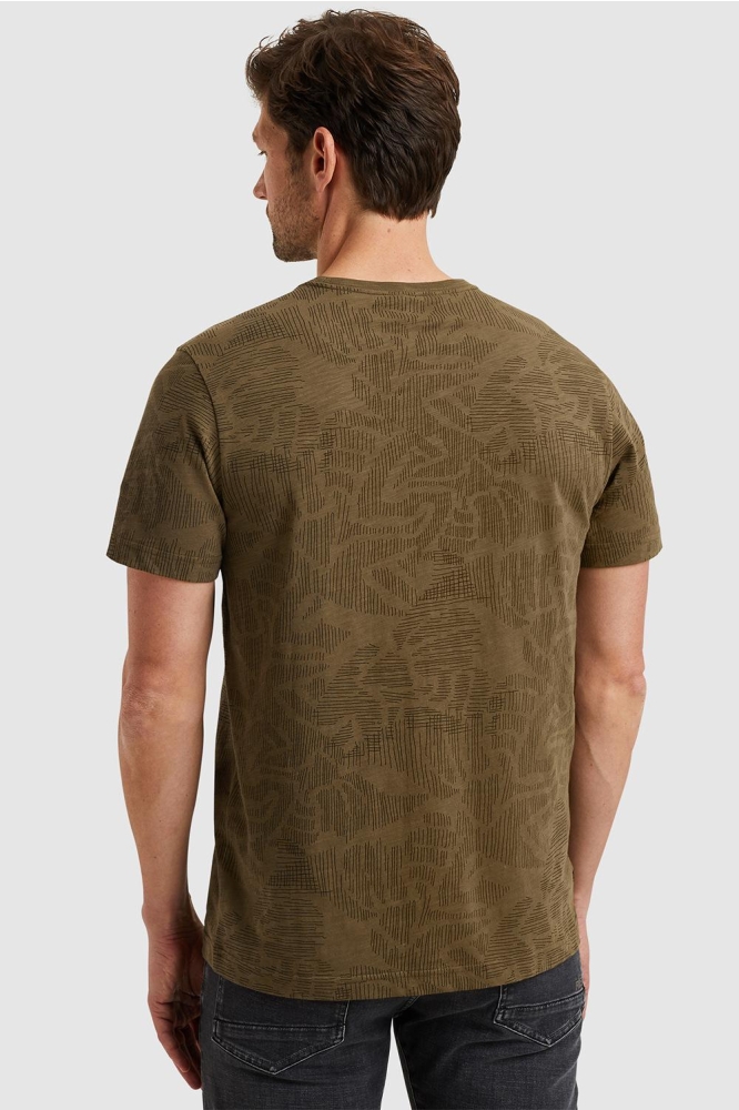 PME legend groene heren t-shirt | Model achteraanzicht