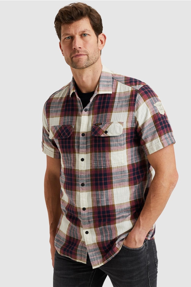 PME legend multi color heren overhemd | Model vooraanzicht