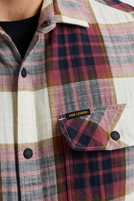 PME legend multi color heren overhemd | Close up