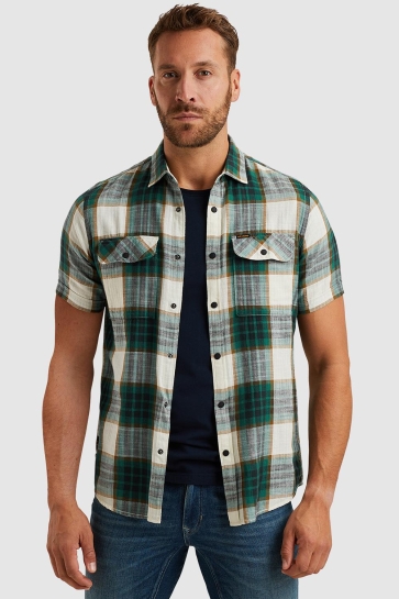 PME legend short sleeve shirt y/d slub herrin Groen