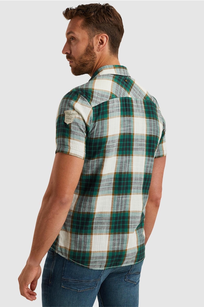 PME legend groene heren overhemd | Model achteraanzicht