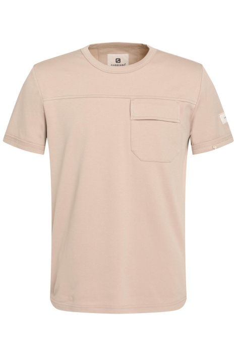 Gabbiano taupe heren t-shirt | Vooraanzicht