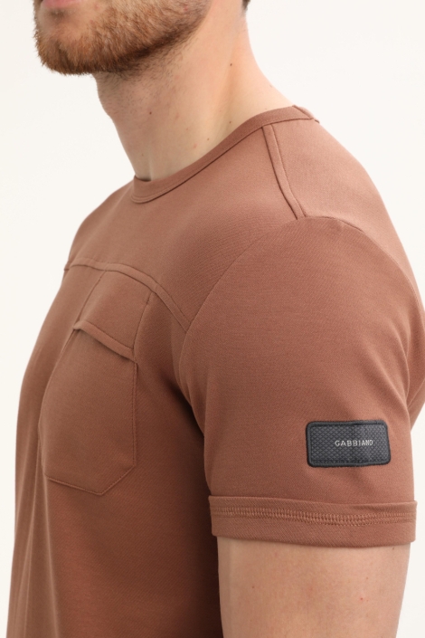 Gabbiano oranje heren t-shirt | Close up