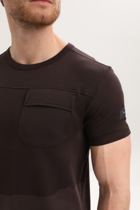 Gabbiano bruine heren t-shirt | Close up