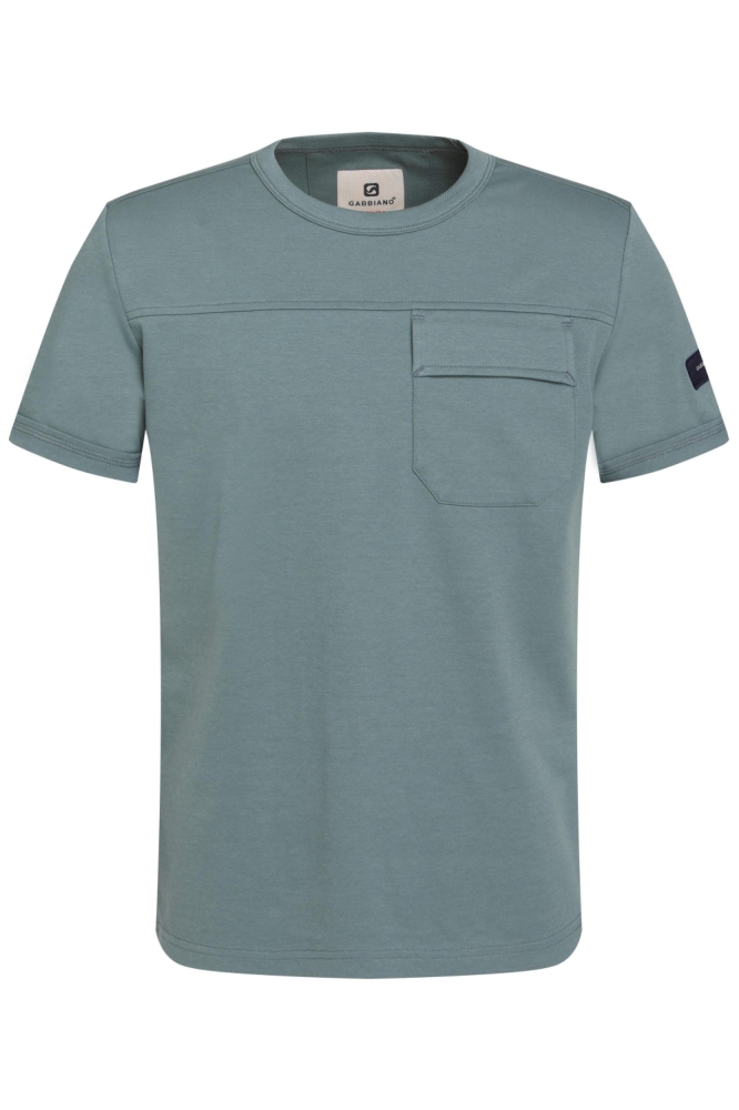 Gabbiano blauwe heren t-shirt | Vooraanzicht