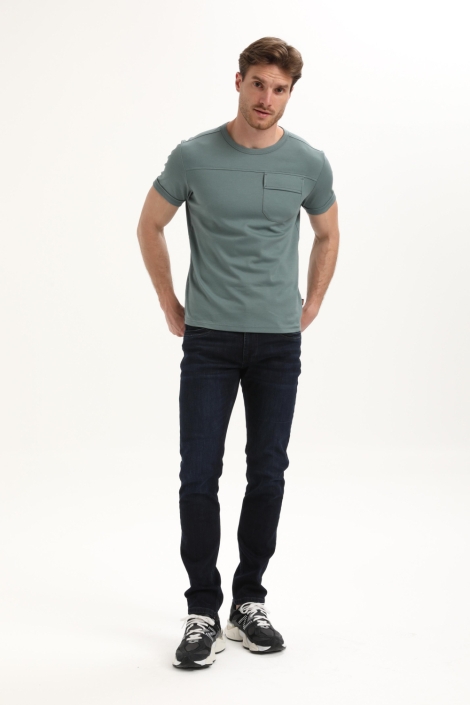 Gabbiano blauwe heren t-shirt | Model