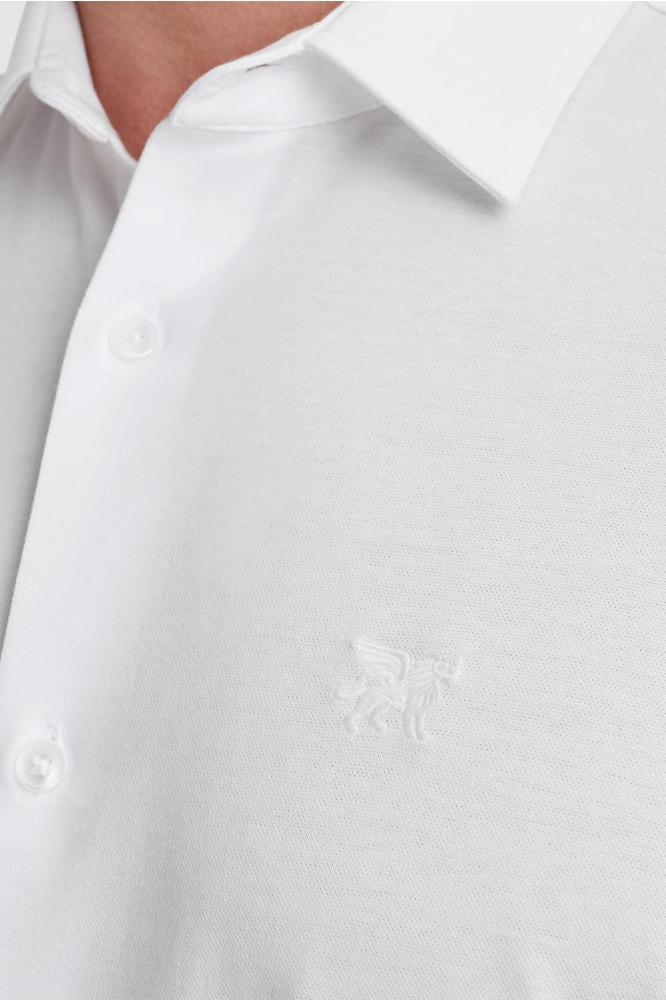 Vanguard witte heren overhemd | Close up