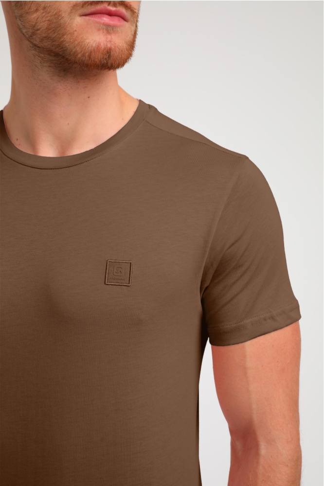 Gabbiano oranje heren t-shirt | Close up