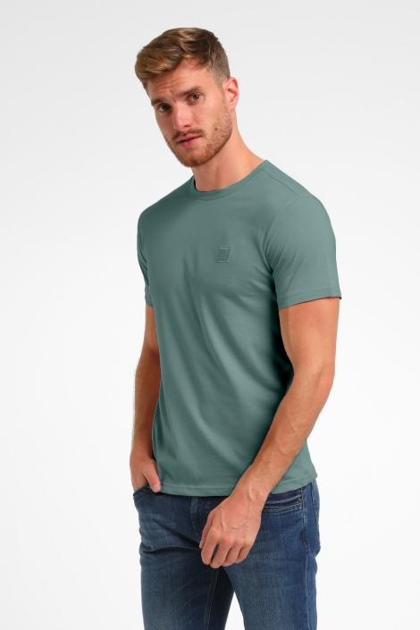 Gabbiano blauwe heren t-shirt | Model vooraanzicht