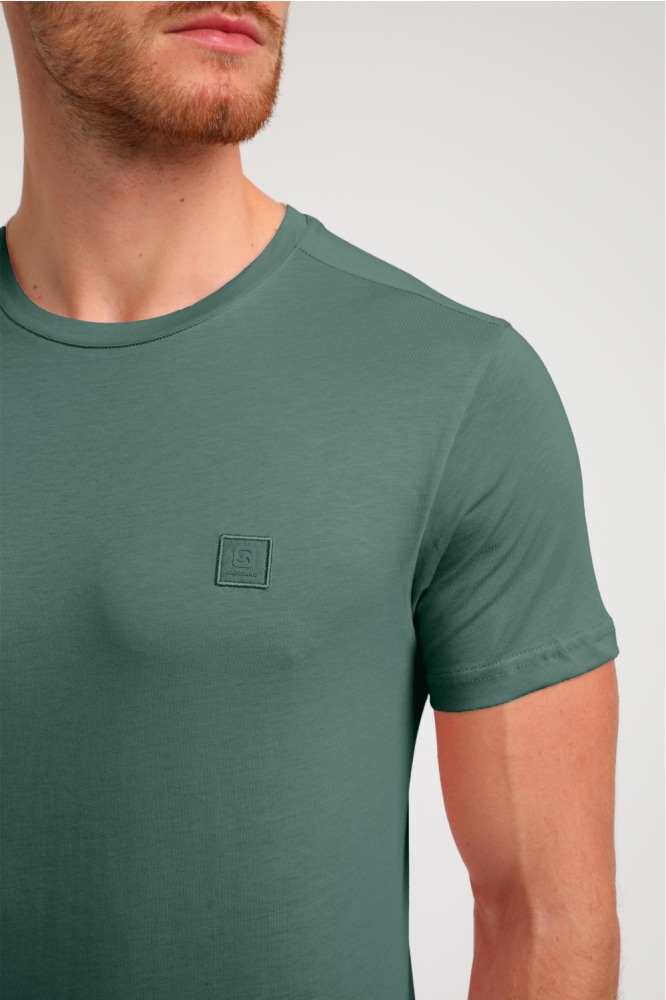 Gabbiano blauwe heren t-shirt | Close up