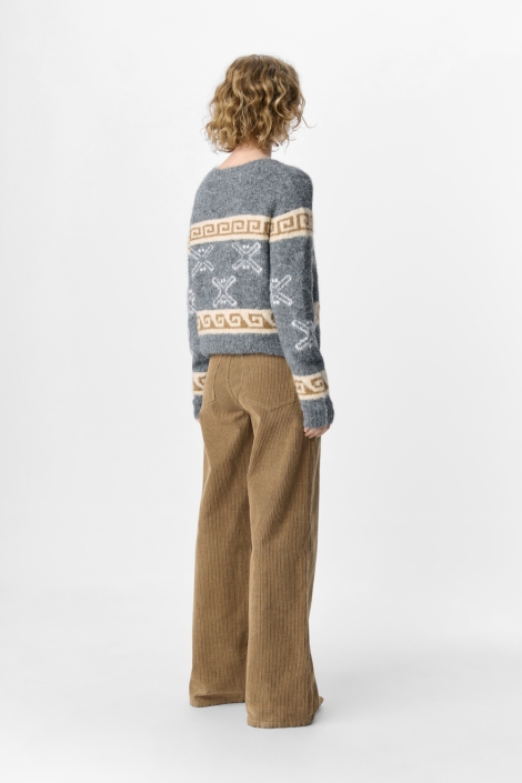 Object grijze dames vest | Model