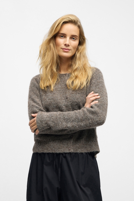 Object bruine dames vest | Model vooraanzicht