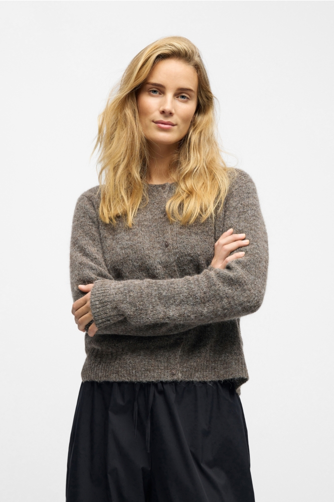 Object bruine dames vest | Model vooraanzicht