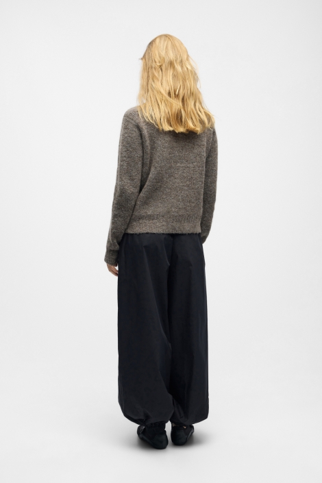 Object bruine dames vest | Model achteraanzicht