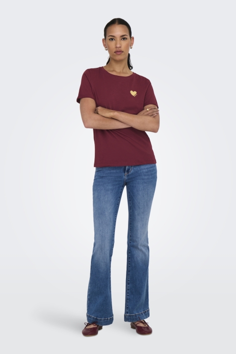 Only bordeaux dames t-shirt | Model