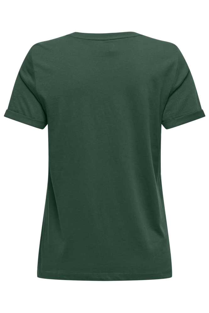 Only groene dames t-shirt | Achteraanzicht