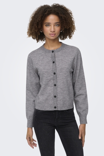 Only ONLCAMILLE BASIC L/S CARDIGAN KNT N 15349639 MEDIUM GREY MELANGE