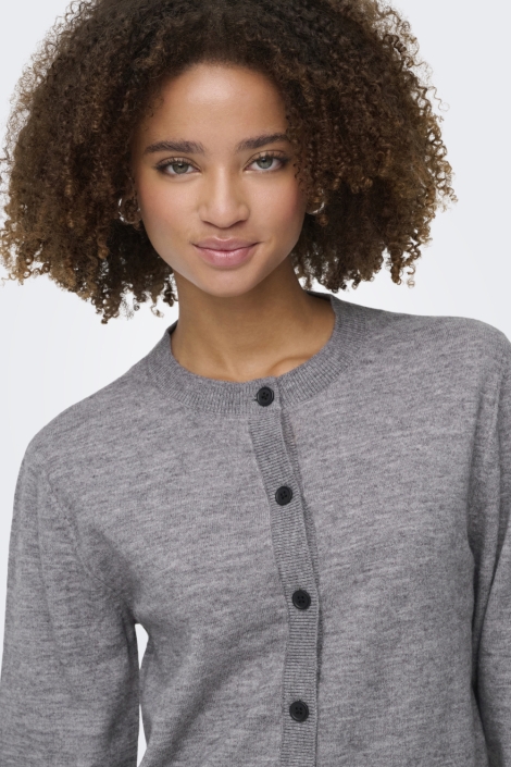 Only grijze dames vest | Close up