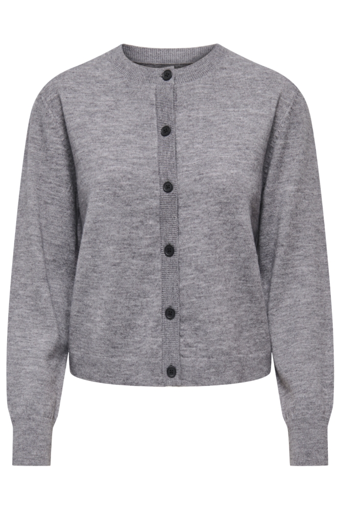 Only grijze dames vest | Vooraanzicht