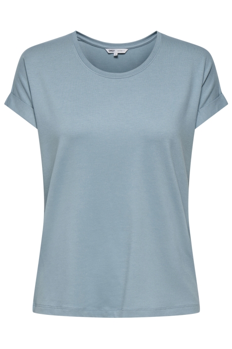 Only blauwe dames t-shirt | Vooraanzicht