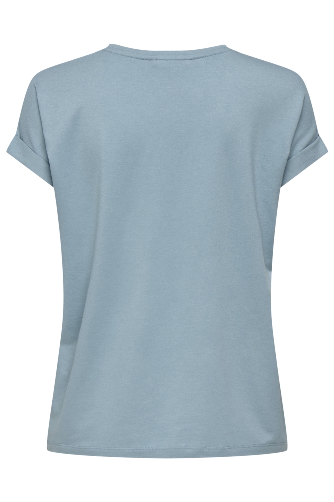 Only blauwe dames t-shirt | Achteraanzicht