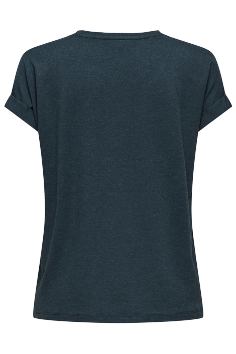 Only blauwe dames t-shirt | Achteraanzicht