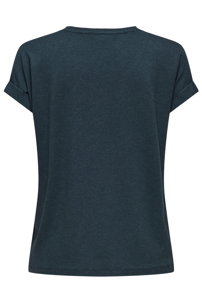 Only blauwe dames t-shirt | Achteraanzicht
