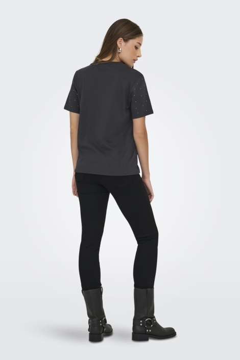 Only grijze dames t-shirt | Model