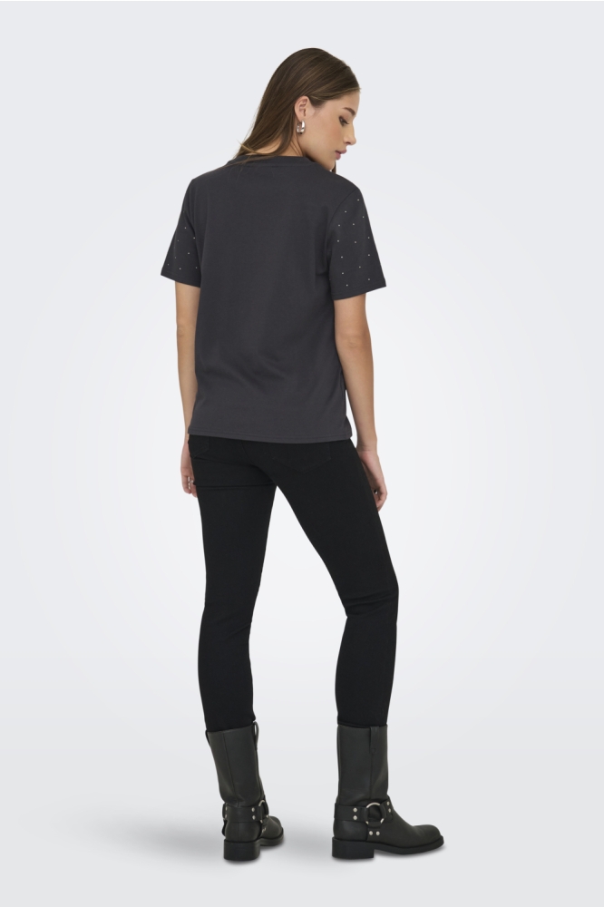 Only grijze dames t-shirt | Model