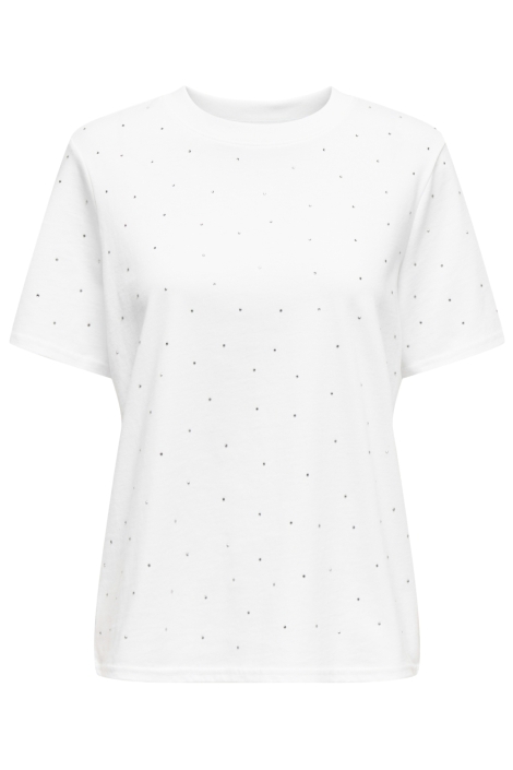Only witte dames t-shirt | Vooraanzicht