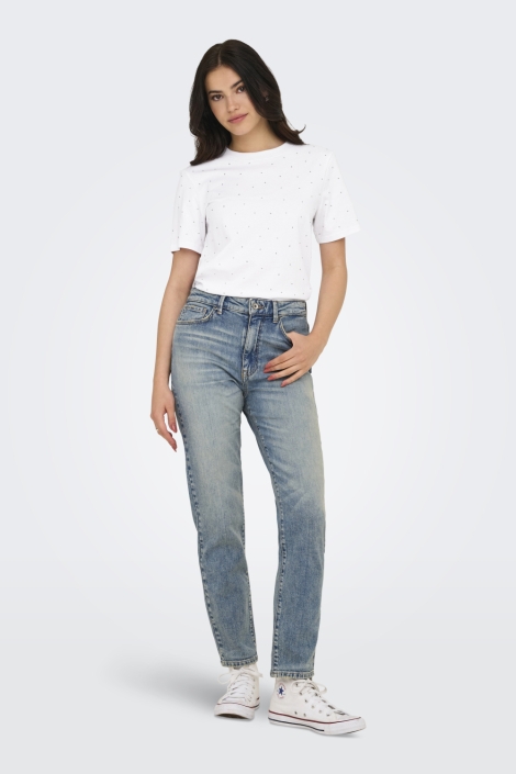 Only witte dames t-shirt | Model