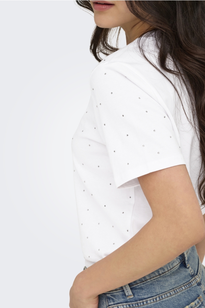 Only witte dames t-shirt | Close up
