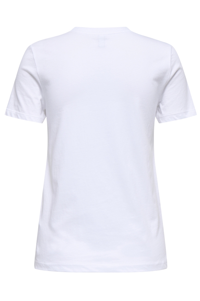 Only witte dames t-shirt | Achteraanzicht