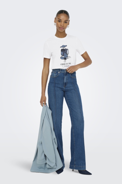 Only witte dames t-shirt | Model