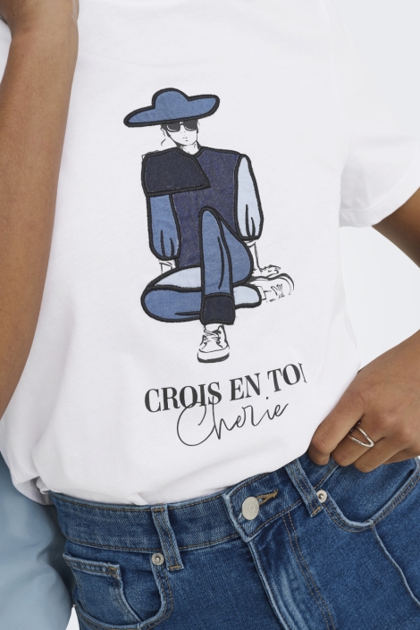 Only witte dames t-shirt | Close up