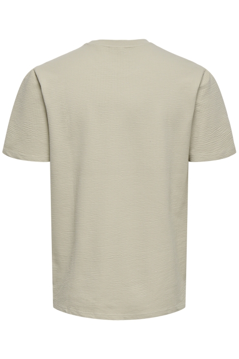 Only & Sons beige heren t-shirt | Achteraanzicht
