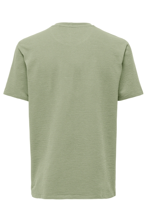 Only & Sons groene heren t-shirt | Achteraanzicht