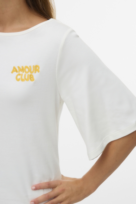 Vero Moda witte dames t-shirt | Close up