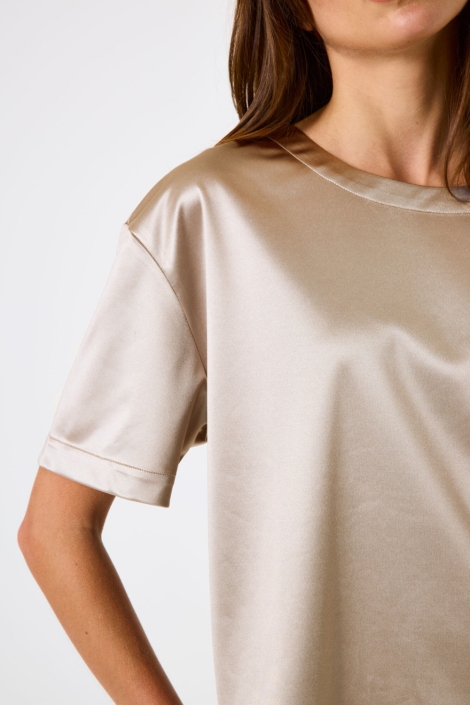 Garcia zilveren dames t-shirt | Close up