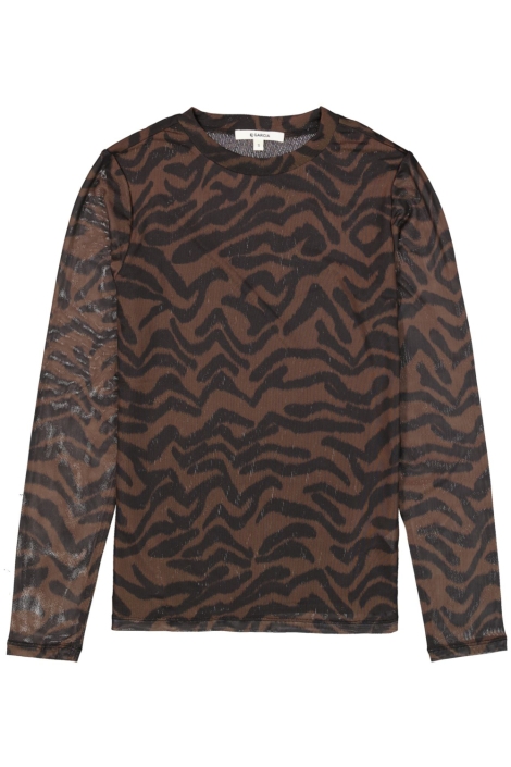 Garcia zwarte dames t-shirt | Vooraanzicht