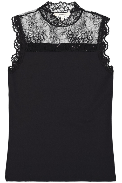Garcia zwarte dames top | Vooraanzicht