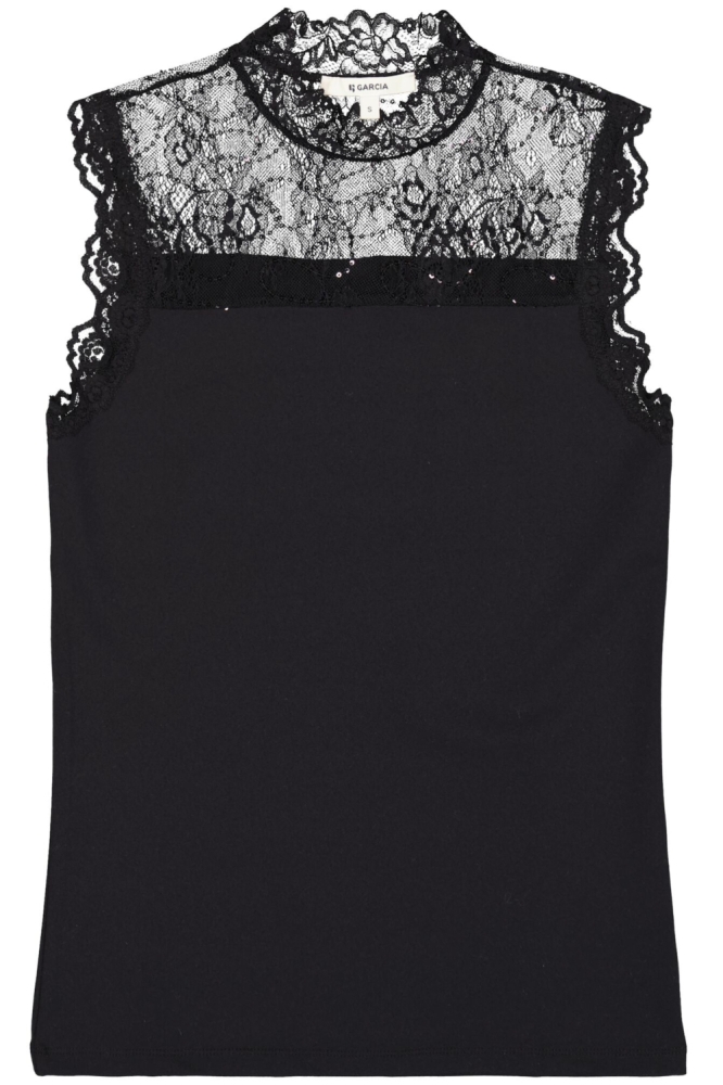 Garcia zwarte dames top | Vooraanzicht