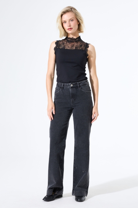 Garcia zwarte dames top | Model